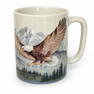Otagiri Japan Bald Eagle Mug Wildlife Mountain Scene Ceramic Coffee Cup